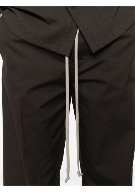 Pantaloni con coulisse in marrone Rick owens - uomo RICK OWENS | RU02E1378TE78